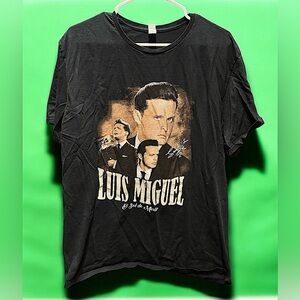 Luis Miguel Mexico Graphic Black T-Shirt unisex XL